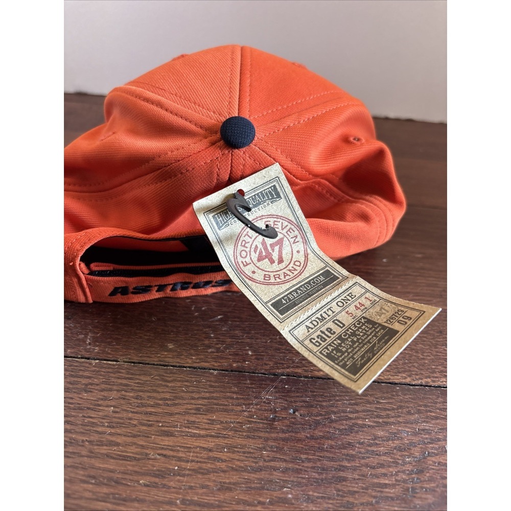 HOUSTON ASTROS MLB NEW ERA 9FORTY THE LEAGUE STRAPBACK HAT CAP ORANGE / BLUE - Picture 2 of 4